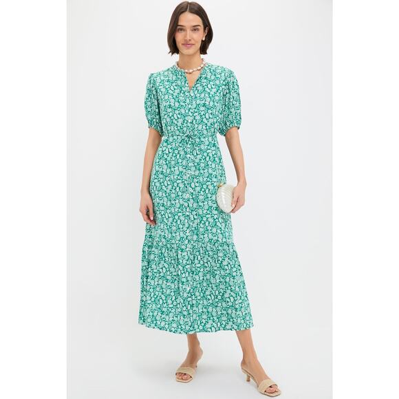 HYACINTH HOUSE Green Micro Floral Frannie Maxi Dress Size XL NWT - Picture 4 of 7